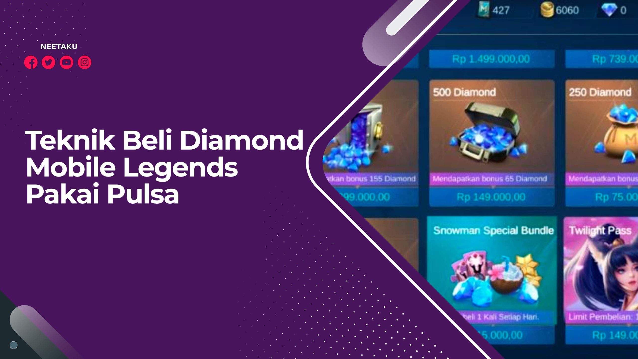 Teknik Beli Diamond Mobile Legends Pakai Pulsa
