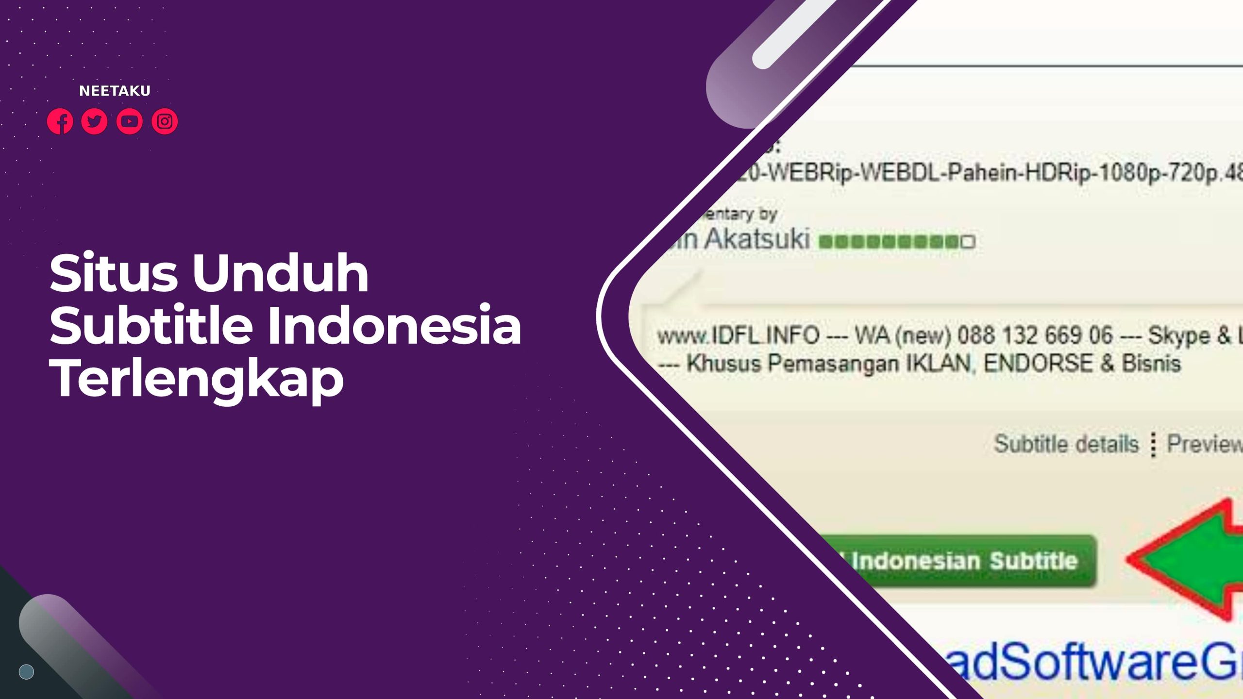 Situs Unduh Subtitle Indonesia Terlengkap